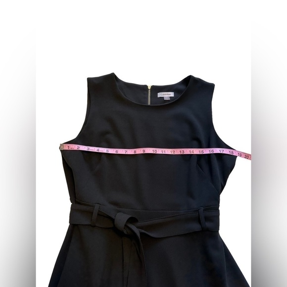 Calvin Klein A-Line Dress With Belt - Black - Size 16 - Picture 7 of 12